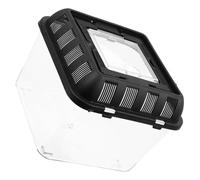 LALAFINA Black Turtle Raising Tank Plastic Reptile Feeding Box with Ventilation Hole Sturdy Portable Case for Reptile Transport and Breeding