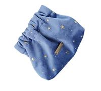 LALAFINA Blue Makeup Bag Cosmetic Makeup Pouch with Space-saving Cloth Material and Shock Protection, Portable and Creative Design for Daily Use and Work