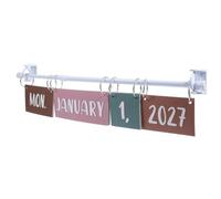 LALAFINA Boho Flip Calendar Set 2026-2029 for Classroom with Adjustable Rod, Self-adhesive Paper and Metal, Minimalist Design for Whiteboard, Easy Wall Mount, Long-term Use, Back to School