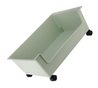 LALAFINA Bookcase Mobile Bookshelf with Plastic Storage Box, Single Layer Rolling Cart for Dormitory Study Room and Office Use