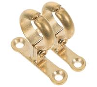 LALAFINA Brass Pipe Support Bracket Clamps 2Pcs Heavy Duty Metal Tube Fixing Hangers for Wall Mounted Water Hose and Pipe Installation 22Mm Diameter