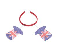 LALAFINA British Flag Headband Lightweight Felt National Flag Hair Accessory with Unique Design for Birthday Parties and Sports Games Versatile Hair Hoop