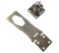 LALAFINA Cabinet Door Lock Stainless Steel Hasp with Installation Screws and Lock Plate, Sleek Modern Design with Glossy Finish, Effective Protection and Quick Installation for Filing