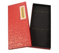 LALAFINA Calligraphy Brush Case 6pcs Set Red with Lid Painting and Calligraphy Brush Storage Organizer for Artists Portable for Watercolor and Oil Painting Supplies