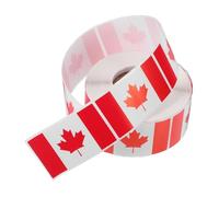LALAFINA Canada Flag Maple Leaf Sticker Roll Square Decals for Scrapbooking Planner Decoration Laptops Water Bottles Cars Easy Peel Stick Canadian Maple Leaf Planner Stickers