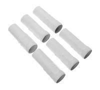 LALAFINA Candle Sleeve Covers Iron 6Pcs White 25X80Mm for E14 Lamp Holders Chandelier Light Fittings Suitable for Decorative Lighting Fixtures