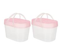 LALAFINA Carriers, and Portable Pets for 2pcs Small Pet with Good Sealing Performance and Hand-held Design Carry Cases Reptiles Travel Turtle and Hamster