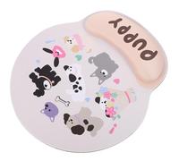 LALAFINA Cartoon Mouse Pad with Wrist Support Cushion Lightweight Rubber and Memory Foam Mouse Mat for Office and Business Trips Comfortable