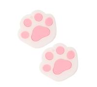 LALAFINA Cat Paws Silicone Key Identifier Covers 2Pcs White Soft Material for Office and House Keys Protection Accessories