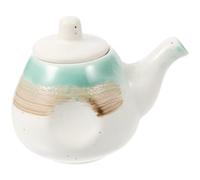 LALAFINA Ceramic Oil Dispenser 200ml Multi-function Vinegar Bottle with Stylish Light Green Design Convenient Oil Container for Kitchen Use