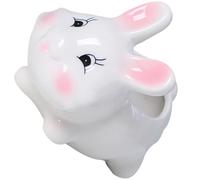 LALAFINA Ceramic Rabbit Planter Pot White Miniature Succulent Flowerpot for Indoor Balcony with Lightweight Cartoon Design for Home Adornment