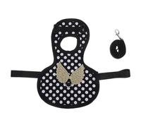 LALAFINA Chicken Duck Goose Harness Vest Black Canvas Material Adjustable with Secure Buckles and Leash Design for Rooster and Birds for Outdoor Activities and Winter Use