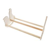 LALAFINA Chicken-shaped Poultry Perch Stand with Break Resistance and Exercise Features, Beige Plastic Hen Rooster Standing Frame Suitable for Chicken and Birdcage Accessories