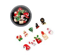 LALAFINA Christmas Nail Decorations for Nails Cute Santa Snowflake and Ornaments Lightweight Metal Handmade Manicure Accessories for Manicure Time