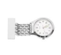 LALAFINA Clip on Nursing Fob Watch Electronic Digital LED with Alarm Stopwatch for Paramedics Nurses Hospital Staff Silver
