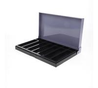 LALAFINA Coin Holder Box Plastic Coin Organizer Multi-Slots Change Sorter Organizer Holder for Bank Teller, Small Business, Home & Office