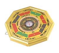 LALAFINA Compass Gold Divination Chinese Vintage Decorative Style on Foil Mdf, Multi-functional Hanging Ornament for Home Décor and Feng Shui