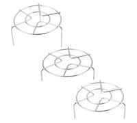 LALAFINA Cooking Stand 3pcs Cold Resistant and Kitchen Utensils Stainless Steel Steaming Rack Save Time and Effort for Steam Cooker for Household Use and Kitchen Clean