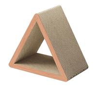 LALAFINA Corrugated Cardboard Cat Scratcher Board with Triangular Design and Six Usable Sides Interactive Cat to Protect Furniture and Small Spaces