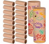 LALAFINA Craft Paper Roll Tubes 20 Pcs Brown Cardboard Tubes for Crafting Paper Tubes for DIY Arts Classroom Projects Cardboard Pipe for Handmade Decorations