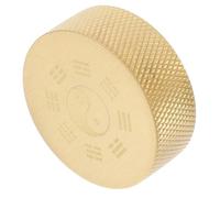 LALAFINA Craft Paperweight round Paperweight Golden Copper Calligraphy Training Paper Weight Office Vintage Home Decoration Desktop Decor for Calligraphy Practice