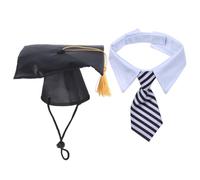 LALAFINA Creative Dog Graduation Hat with Soft Cloth Material and Graduation Time Photo Prop Includes 1pcs Trencher Cap and 1pcs Tie or Photo Taking
