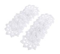 LALAFINA Crocheted Applique Cotton Flowers 20 Pieces for Handmade Lace Decorations on Headwear and Clothing DIY Sewing Supplies