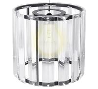 LALAFINA Crystal Barrel Lampshade Small Glass Cylinder, 4.7" H with 3Cm Center Hole, Ceiling Pendant Light Cover for Kitchen and Island Lighting