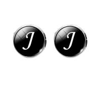 LALAFINA Cuff-link Glass round Cufflinks for Men Wedding Black Simple Style Electroplating Design Easy to Clean Glass and Copper Material Business Formal Occasion