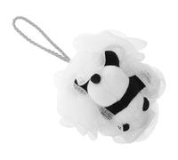 LALAFINA Cute Panda Bath Loofah Sponge Soft Mesh Body Scrubber for Gentle Exfoliating, Wash Cloth Bath Accessory for Bathing and Shower