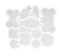 LALAFINA Cute Pet Tag Resin Mold Dog Bone Cat Tag Molds with Hole, Fish Charms for Epoxy Casting Polymer Plaster Clay DIY Art Crafts Pendant Charm Decoration