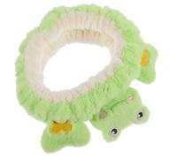 LALAFINA Cute Soft Fabric with Elastic Design Plush Frog Headband for Women Convenient to Use Hair Accessory for Face Spa, Shower, Makeup and Bath Time