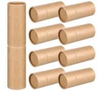 LALAFINA Cylinder Packing Box 10Pcs Kraft Paper Tubes 50Ml for Tea Stick Essential Oil Bottle Holders Travel Storage Case 11.4X5.1X5.1Cm Light Yellow