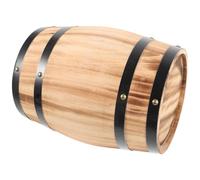 LALAFINA Delicate Wooden Red Wine Barrel Decor with Strong Texture and Brown Color for Beer Festival Party and Photo Taking Vintage-style Decorative Oak Barrel