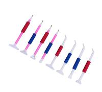 LALAFINA Diamond Drawing Pen Set 8pcs Includes 4 Curved and 4 Straight Tip Pens with Non-Slip Comfortable Grip, Plastic and Metal Material for Embroidery and Diamond Art Painting