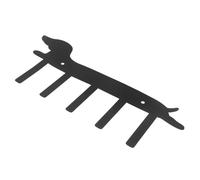 LALAFINA Dog Shaped Wall Mounted Key Rack Iron Organizer with Smooth Surface, Creative Design for Indoor and Garage Use, Stylish Black Key Holder for Wall Decoration