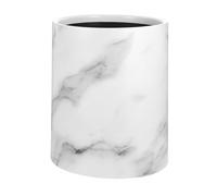 LALAFINA Double Layer Garbage Basket Marble Waste Bin about 8l Pp Material Easy to Clean Stylish Modern Decorative Design White Waste Storage Bin for Kitchen and Other Places Where Trash