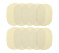 LALAFINA Elbow Knee Patches Soft Yet Tough Lint Material with Ergonomic Design 10pcs Oval Khaki Sew on Patches for Clothes Repair for Daily Wear and Work for Sweaters and Jackets