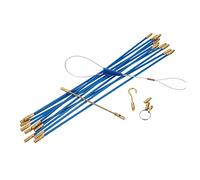 LALAFINA Electrical Fish Tape Kit with 10 Glassfiber Glow Rods 33cm Each for Cable Puller Tool, Excellent Insulation and Rigidity, for Attics and Crawl Spaces,