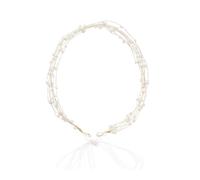 LALAFINA Elegant Pearl Bridal Headband Lightweight Hair Jewelry with Iron Wire and Abs Material for Weddings and Parties, Comfortable Wearing Matching Hairstyles