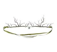 LALAFINA Elf Branch Headband Crown Design Bridal Hair Accessory Green