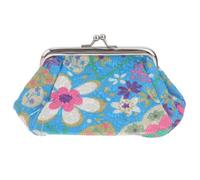 LALAFINA Embroidered Flower Polyester Material for Women, Purse Compact Size for Holding Folded Bills and Keeping Things Safe, for Daily Use and Work