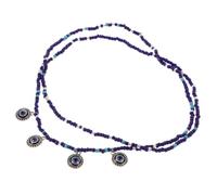 LALAFINA Eye and Showcase Distinctive Enchantment Stylish Blue Chain Featuring Unique Evil Eye Beads Made of Glass a Minimalist Design to Enhance Overall Look Waist for Women