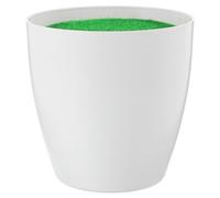 LALAFINA Fake Planter Plastic Small White Flowerpot for DIY Floral Arrangements with Foam Blocks for Living Room and Office