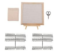 LALAFINA Felt Letter Board with Rustic Black Felt Surface 10 Inch with Wooden Frame and Stand, Changeable Letters and Numbers Personalize Messages Easily for Announcement and Wedding Party