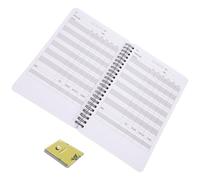 LALAFINA Fitness Planning Notebook Weekly Progress Analysis and Measurement Tracking, Yellow Paper Exercise Journal Notepad for Gym and Home Use, Portable Workout Log