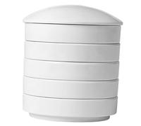 LALAFINA Five Layer Stackable Ceramic Palette Lid Round Porcelain Mixing Dish for Watercolour Gouache Ink Easy to Clean Present-Worthy for Artists Students and Children