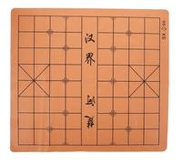 LALAFINA Foldable Dual-Sided Xiangqi and Go Chessboard Mat Stable PU Leather Surface for Students and Adults Portable Board Game Accessory for Travel