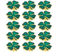 LALAFINA Four Leaf Clover Versatile Styling for Business Meetings and Parties Shamrock Bag Pins Lapel Pins 20pcs with Strong Magnetic Clasp, Elegant Green Iron Brooches