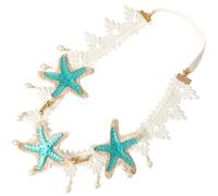 LALAFINA Friendly Stunning Cloth, Instant Creates Material Hair Elegant Headband with Sea Star Lace Holiday Accessories and Style, for Prom